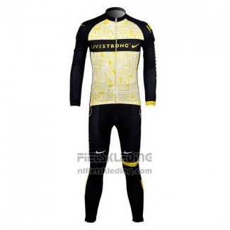 2012 Fietskleding Livestrong Geel Lange Mouwen en Koersbroek